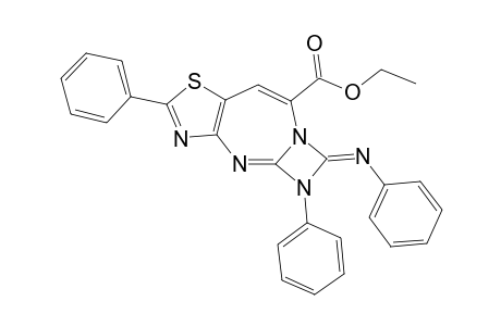 5-(Ethoxycarbonyl)-2-phenyl-7(phenylimino)-8-phenyl-1,3-diazeto[1',2'-a]thiazolo[4,5-d][1,3]diazaepine