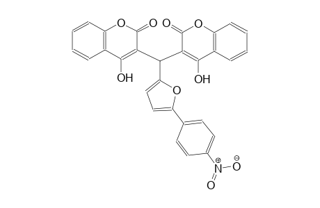 4-hydroxy-3-{(4-hydroxy-2-oxo-2H-chromen-3-yl)[5-(4-nitrophenyl)-2-furyl]methyl}-2H-chromen-2-one