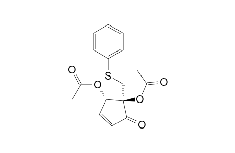 2-Cyclopenten-1-one, 4,5-bis(acetyloxy)-5-[(phenylthio)methyl]-, trans-(.+-.)-
