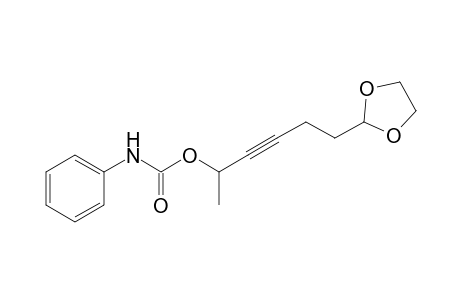 (1S)-7,7-Ethylenedioxyhept-3-yn-2-yl N-phenylcarbamate