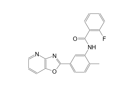 2-fluoro-N-(2-methyl-5-[1,3]oxazolo[4,5-b]pyridin-2-ylphenyl)benzamide