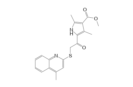 1H-pyrrole-3-carboxylic acid, 2,4-dimethyl-5-[[(4-methyl-2-quinolinyl)thio]acetyl]-, methyl ester