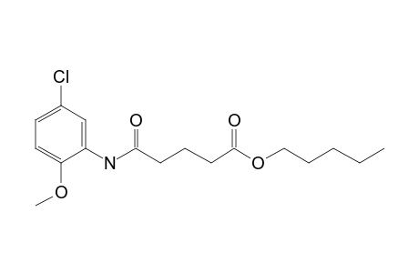 Glutaric acid, monoamide, N-(5-chloro-2-methoxyphenyl)-, pentyl ester