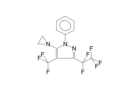 1-PHENYL-3-PENTAFLUOROETHYL-4-TRIFLUOROMETHYL-5-AZIRIDINOPYRAZOLE
