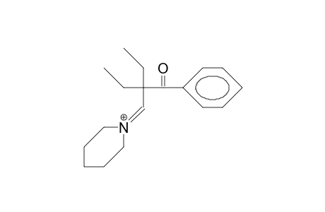 1-(2-Benzoyl-2-ethyl-butylidene)-piperidinium cation