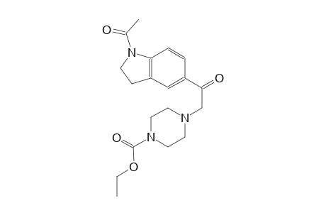 1-piperazinecarboxylic acid, 4-[2-(1-acetyl-2,3-dihydro-1H-indol-5-yl)-2-oxoethyl]-, ethyl ester