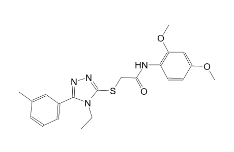 N-(2,4-dimethoxyphenyl)-2-{[4-ethyl-5-(3-methylphenyl)-4H-1,2,4-triazol-3-yl]sulfanyl}acetamide