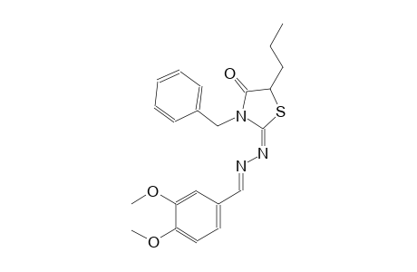 3,4-dimethoxybenzaldehyde [(2E)-3-benzyl-4-oxo-5-propyl-1,3-thiazolidin-2-ylidene]hydrazone