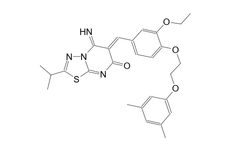 7H-[1,3,4]thiadiazolo[3,2-a]pyrimidin-7-one, 6-[[4-[2-(3,5-dimethylphenoxy)ethoxy]-3-ethoxyphenyl]methylene]-5,6-dihydro-5-imino-2-(1-methylethyl)-, (6Z)-