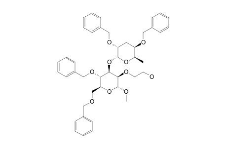 METHYL-4,6-DI-O-BENZYL-3-O-(2,4-DI-O-BENZYL-3,6-DIDEOXY-ALPHA-D-XYLO-HEXOPYRANOSYL)-2-O-(2'-HYDROXYETHYL)-ALPHA-D-MANNOPYRANOSIDE
