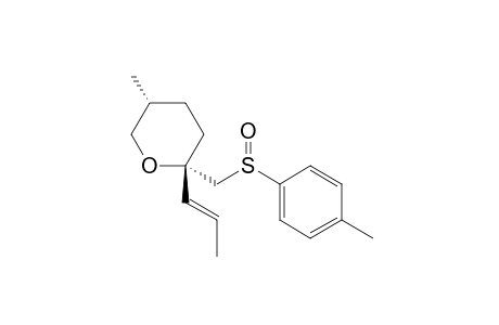 (2S,5R,Rs)-5-Methyl-2[(E)-1-propenyl]-2-(p-tolylsulfinylmethyl)tetrahydropyran