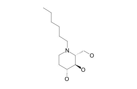 N-HEXYL-D-FAGOMINE;(2R,3R,4R)-N-HEXYL-2-HYDROXYMETHYLPIPERIDINE-3,4-DIOL