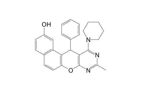 N-(7-Hydroxy-2-methyl-5-phenyl-5H-benzo[f]chromeno[2,3-d]pyrimidin-4-yl)piperidine