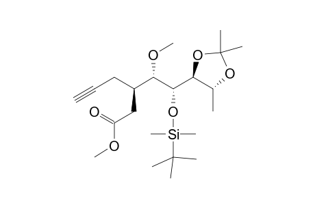5-Methoxy-6-(2,2,4-trimethyl-1,3-dioxolan-5-yl)-6-(tetra-butyldimethylsiloxy)hexyne-4-acetic acid methyl ester