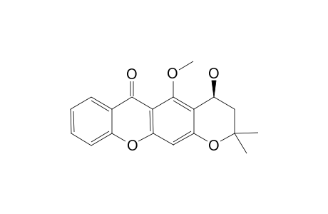 (+/-)-3,4-DIHYDRO-4-HYDROXY-5-METHOXY-2,2-DIMETHYL-2H,6H-PYRAN-[3,2-B]-XANTHEN-6-ONE