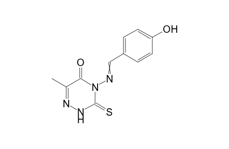 4-(4-hydroxybenzylideneamino)-6-methyl-3-thioxo-3,4-dihydro-1,2,4-triazin-5(2H)-one