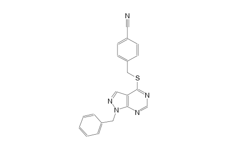 4-{[(1-benzyl-1H-pyrazolo[3,4-d]pyrimidin-4-yl)sulfanyl]methyl}benzonitrile