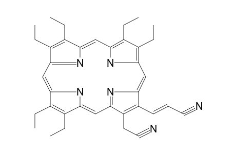 3-(3-Cyanomethyl-7,8,12,13,17,18-hexaethyl-22,24-dihydro-porphin-2-yl)-acrylonitrile