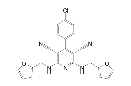 4-(4-Chlorophenyl)-2,6-(bis[(2-furyl)methylamino]pyridine-3,5-dicarbonitrile