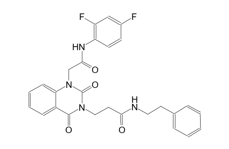 3-(1-[2-(2,4-difluoroanilino)-2-oxoethyl]-2,4-dioxo-1,4-dihydro-3(2H)-quinazolinyl)-N-(2-phenylethyl)propanamide