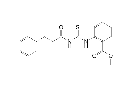 Benzoic acid, 2-[3-(3-phenylpropionyl)thioureido]-, methyl ester