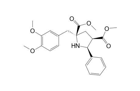 Dimethyl 2-(3',4'-dimethoxybenyl)-c-5-phenypyrrolidine-r-2,c-4-dicarboxylate