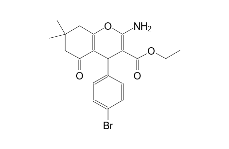 ethyl 2-amino-4-(4-bromophenyl)-7,7-dimethyl-5-oxo-5,6,7,8-tetrahydro-4H-chromene-3-carboxylate