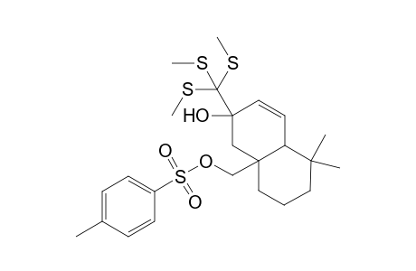 trans-1,2,3,4,4a,5,6,8a-Octahydro-1,1-dimethyl-4a-(tosyloxymethyl)-6.alpha.-tris(methylthio)methylnaphthalen-6.beta.-ol