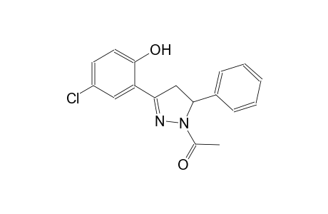 2-(1-acetyl-5-phenyl-4,5-dihydro-1H-pyrazol-3-yl)-4-chlorophenol