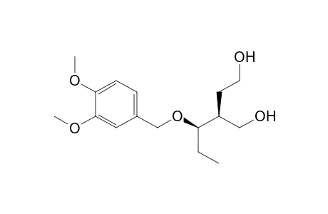 1,4-Butanediol, 2-[1-[(3,4-dimethoxyphenyl)methoxy]propyl]-, [R-(R*,S*)]-