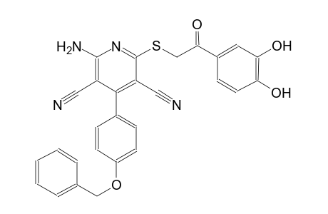 3,5-pyridinedicarbonitrile, 2-amino-6-[[2-(3,4-dihydroxyphenyl)-2-oxoethyl]thio]-4-[4-(phenylmethoxy)phenyl]-