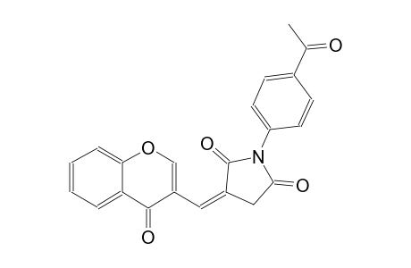 2,5-pyrrolidinedione, 1-(4-acetylphenyl)-3-[(4-oxo-4H-1-benzopyran-3-yl)methylene]-, (3Z)-