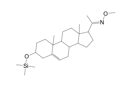 Pregn-5-en-20-one, 3.beta.-(trimethylsiloxy)-, O-methyloxime