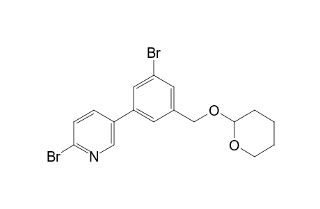 2-Bromo-5-[3-bromo-5-(tetrahydropyran-2-yloxymethyl)phenyl]pyridine