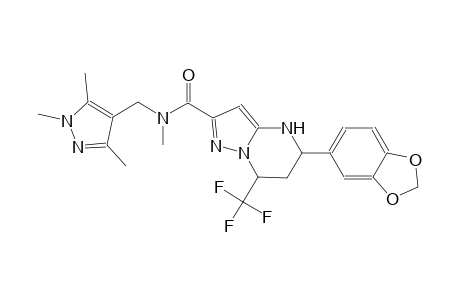 5-(1,3-benzodioxol-5-yl)-N-methyl-7-(trifluoromethyl)-N-[(1,3,5-trimethyl-1H-pyrazol-4-yl)methyl]-4,5,6,7-tetrahydropyrazolo[1,5-a]pyrimidine-2-