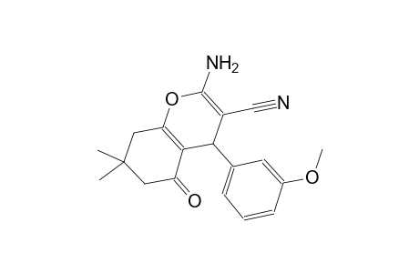 2-amino-4-(3-methoxyphenyl)-7,7-dimethyl-5-oxo-5,6,7,8-tetrahydro-4H-chromene-3-carbonitrile