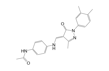 acetamide, N-[4-[[(E)-[1-(3,4-dimethylphenyl)-1,5-dihydro-3-methyl-5-oxo-4H-pyrazol-4-ylidene]methyl]amino]phenyl]-