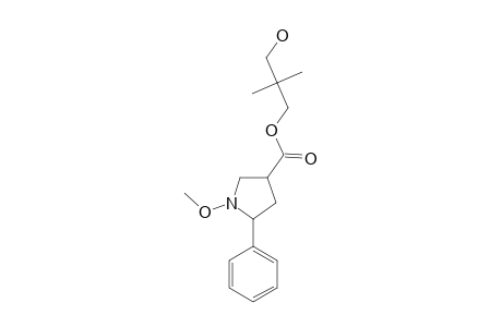 4-(2,2-DIMETHYL-3-HYDROXYPROPOXYCARBONYL)-1-METHOXY-2-PHENYLPYRROLIDINE;MAJOR-DIASTEREOMER