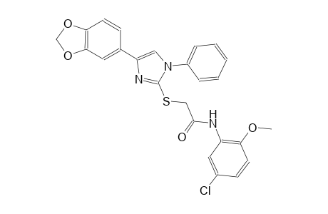 acetamide, 2-[[4-(1,3-benzodioxol-5-yl)-1-phenyl-1H-imidazol-2-yl]thio]-N-(5-chloro-2-methoxyphenyl)-