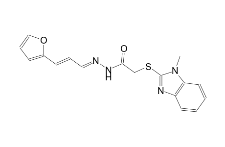 acetic acid, [(1-methyl-1H-benzimidazol-2-yl)thio]-, 2-[(E,2E)-3-(2-furanyl)-2-propenylidene]hydrazide