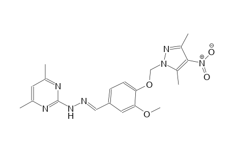4-[(3,5-dimethyl-4-nitro-1H-pyrazol-1-yl)methoxy]-3-methoxybenzaldehyde (4,6-dimethyl-2-pyrimidinyl)hydrazone