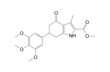 1H-Indole-2-carboxylic acid, 3-methyl-4-oxo-6-(3,4,5-trimethoxyphenyl)-4,5,6,7-tetrahydro-, methyl ester