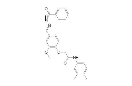 2-{4-[(E)-(benzoylhydrazono)methyl]-2-methoxyphenoxy}-N-(3,4-dimethylphenyl)acetamide