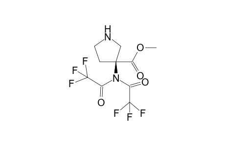 (L) methyl N,N'-bis(trifluoroacetyl)-3-aminopyrrolidine-3-carboxylate
