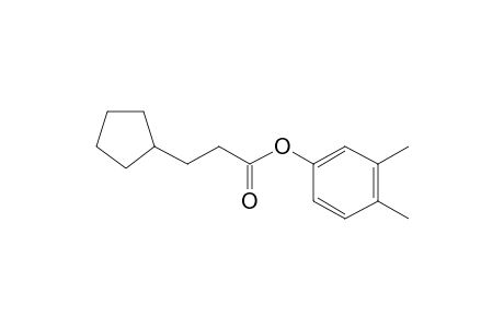 3-Cyclopentylpropionic acid, 3,4-dimethylphenyl ester