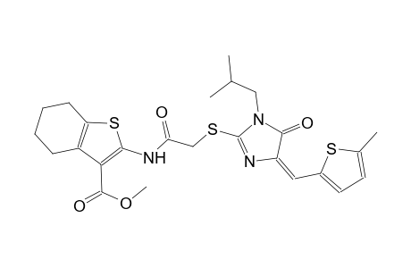 methyl 2-{[({(4E)-1-isobutyl-4-[(5-methyl-2-thienyl)methylene]-5-oxo-4,5-dihydro-1H-imidazol-2-yl}sulfanyl)acetyl]amino}-4,5,6,7-tetrahydro-1-benzothiophene-3-carboxylate