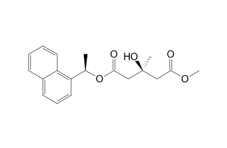 Methyl (R)-1-(1-naphthyl)ethyl (S)-3-hydroxy-3-methylpentanedioate