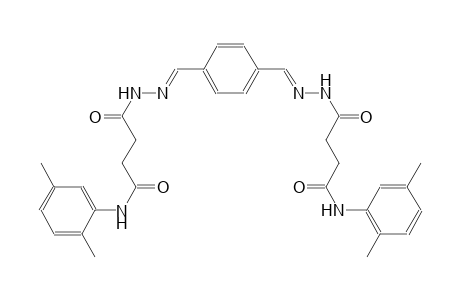 4-{(2E)-2-[4-((E)-{[4-(2,5-dimethylanilino)-4-oxobutanoyl]hydrazono}methyl)benzylidene]hydrazino}-N-(2,5-dimethylphenyl)-4-oxobutanamide