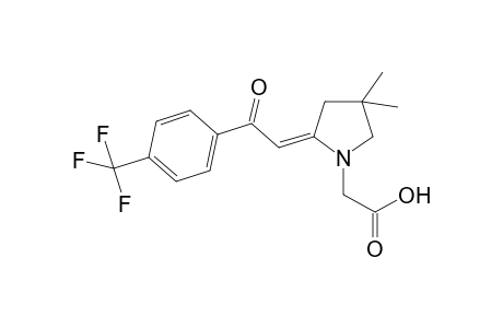 2-[(2E)-2-[2-keto-2-[4-(trifluoromethyl)phenyl]ethylidene]-4,4-dimethyl-pyrrolidino]acetic acid