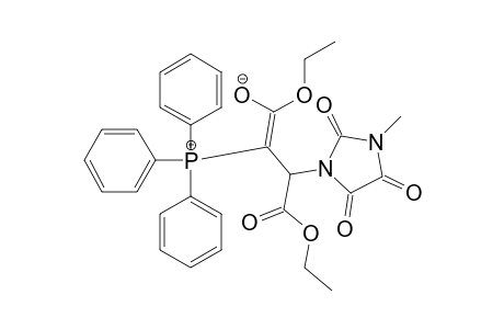 DIETHYL-2-(3-METHYL-2,4,5-TRIOXO-IMIDAZOLIN-1-YL)-3-(TRIPHENYL-PHOSPHANYLIDENE)-SUCCINATE;MINOR-ISOMER